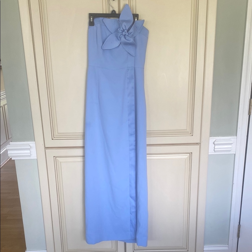 Lilly Pulitzer Blue Strapless Sheath Dress for Weddings - Picture 6 of 9